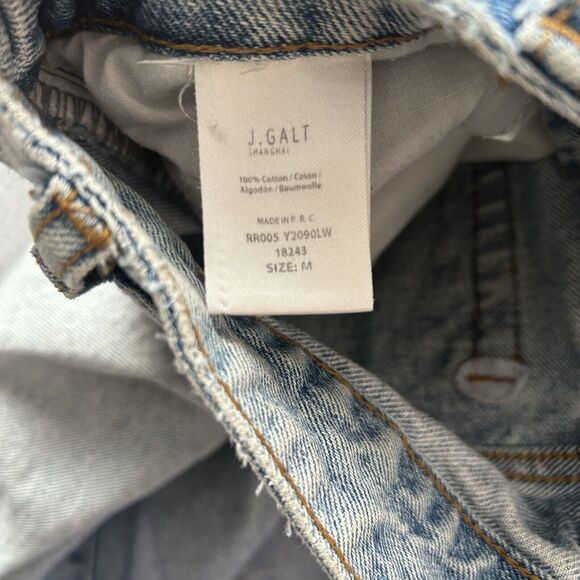 J Galt Shanghai‎ Straight Leg Raw Hem Jeans Size M Button Fly - Picture 4 of 4
